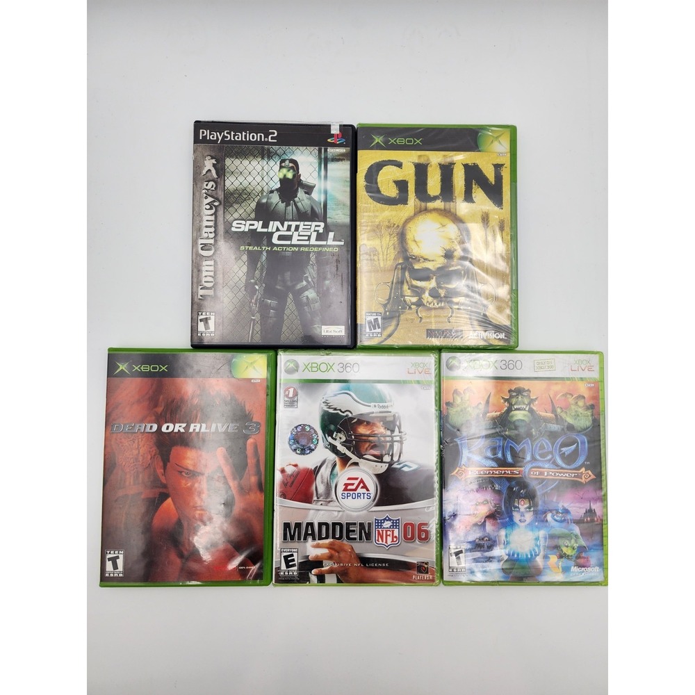 Lot Of 6 Video Games Xbox, Playstation 2, XBOX 360